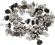 STOBOK DIY Jeans Buttons 12mm Metal Buttons 50 Pieces Jeans Waist Buttons Set Easy to Install for Pants and Jeans