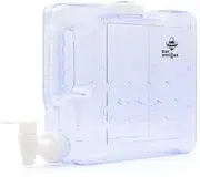 3L Slim Fridge Water Dispenser with Tap - by Plastic PETG Travel Desktop Container Beverage Tank Drink Refillable Shelf Great for Office Camping Juice Drinks Cocktail - Holds 3 litres