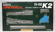KATO UNITRACK N GAUGE K2 ELECTRIC TURNOUT TRACK/SWITCH SET 20-832 NIB MSRP $85