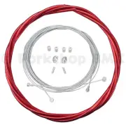 Bicycle Brake Cable Kit for Drop Bar Road - SHINY CHROME RED