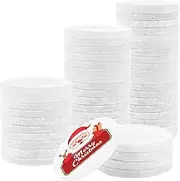 LOPYXBR Pack of 50 Flat Stones for Painting, White Stones Painting, 5 cm Round Stone Disc, Smooth Flat Pebbles for Painting for Arts and Crafts