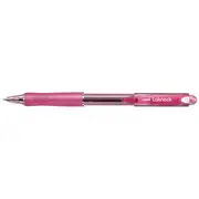 Uni Laknock Retractable Ballpoint Pen Transparent Pink