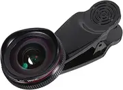 NAMOARLY 2pcs Phone Lens Wide Angle Macro Lens No Distortion Aviation Grade Shell for Photography Black