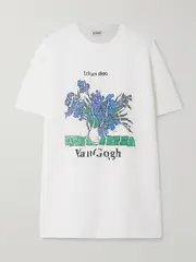 [LOEWE] LOEWE - Printed Cotton-blend Jersey T-shirt - White - x small x small White