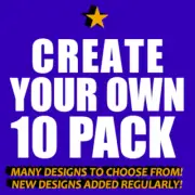 Ten Pack of Pin-back Badge Buttons. 1.25 inch CHOOSE ANY FROM OUR LISTINGS