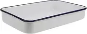 SHOWERORO Enameled Roasting Dish Rectangular Baking Dish Convenient Design Great for Baking Trays Serving Trays