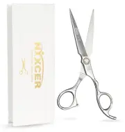 NIXCER PROFESSIONAL SERIES 6.75" SWORD CONVEX EDGE HAIR CUTTING SCISSORS SILVER