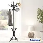 Tree Style Wooden 12 Hooks Hat Coat Hanger Bag Clothes Rack Stand Hanger Hook