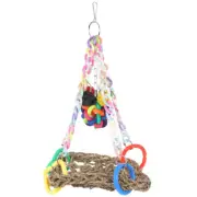Hammock Toys Cockatiel Swing Parrot Rope Stand Hanging for Parakeets