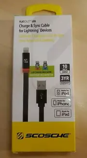 2 x Apple Lightning Charge & Sync 10 Inch Cable with LED Indicator