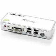 SERVEREDGE 2-Port USB / DVI Desktop KVM Switch With Audio & USB Hub2.0 - Includes Cables