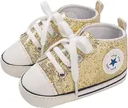 [SIFANGPING] Baby First Walking Shoes Non-Slip and Breathable 0-18M Canvas Shoes with Soft Sole for Boys and Girls