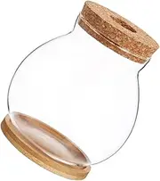 Abaodam Hydroponic Transparent Glass Fish Tank with Lid Mini Aquarium for Betta Fish Compact Desktop Terrarium Bowl for Home Office Decor Easy to Clean and Maintain