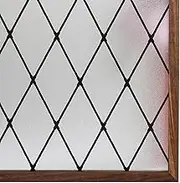 Frosted Black Lattice Window Film Static Cling Window Privacy Films Decorative Glass Vinyl Film for Windows Removable Sun Blocking Anti-UV 60x300cm