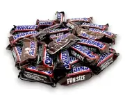 Snickers Fun Bite Size 2 Pounds Milk Peanut Chocolate Bars Candy Bulk