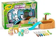Crayola Scribble Scrubbie Safari Animals Tub Set, Color & Wash Creative Toy, Kids, Birthday Gift, Color & Clean Adorable Little Safari Animals, Collect Them All
