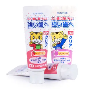 日本 SUNSTAR 兒童牙膏 巧虎 獅王 LION KAO 麵包超人 米奇米妮 寶寶牙膏 0951 三詩達