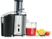 Eurostar Juice Extractor with Big Mouth 3" Feed Chute, 2-Speeds, 700w, Black