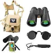 Binoculars Kit with Tripod, Cell Phone Adapter, and Premium Chest Pack - Compact Set | Hunting Binoculars | Travel Binoculars | Waterproof Binoculars | Bird Watching Binoculars |