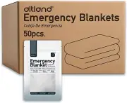 50 Pack of Silver Mylar Emergency Blankets – Waterproof & Thermal Insulation