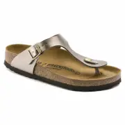 Birkenstock Birko Flor GIZEH Electric Metallic Taupe BNIB 1012983