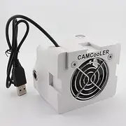 CAMCooLER 9Ten11&12, Cooler Fan/Case. Works with GoPro HERO9, HERO10, HERO11, HERO12, HERO13, Reduce Overheating in Static Envir at Sporting Events, Vlogging, Car-Airplane, White (Fan CNTLR ZK-UFS)