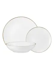 [Maxwell & Williams] White Gold Coupe Dinner Set 12 Piece Gift Boxed in Gold