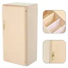 Wooden Refrigerator Model Baby Mini Fridge for Kids Toy Dollhouse
