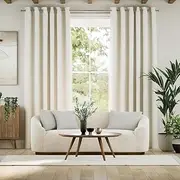 Tuiss Blinds Online Australia | Express Blockout Curtains - Any Size 140-270cm W x 223cm H, 4 Colour Choices (Oatmeal (Eyelet), 220-270cm x 223cm)