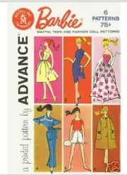 5-Pattern Packs Advance for Barbie Fashion Doll Patterns