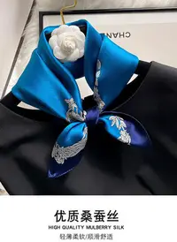在飛比找Yahoo!奇摩拍賣優惠-絲巾 圍巾 包包裝飾 配飾53CM杭州絲綢蠶絲