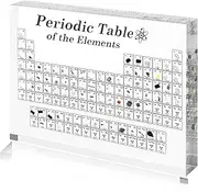 Periodic Table with Real Elements Inside, Acrylic Periodic Table,Acrylic Chemical Periodic Table Display with 83 Samples, Chemistry Gifts for Kids Adults Teacher