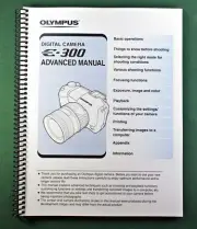 Olympus E-300 Instruction Manual: 212 Pages & Protective Covers!