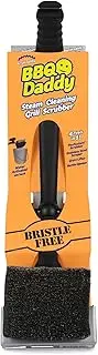Scrub Daddy BBQ Daddy Grill Brush for Outdoor Grill - Bristle Free Scraper + Scrub Brush - Cut Through Charred Buildup with Stronger, Temperature Controlled Scrubbing Power (1 Grill Brush)