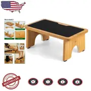 Versatile Non-Slip Step Stool – Compact Wooden Ladder for Kitchen & Bedroom Use