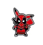 Pokemon Anime Pikachu as Deadpool Spoof Figure Enamel Metal Pin Style 2 UNUSED