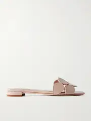 [Manolo Blahnik] Manolo Blahnik - Haribalmu 10 Cutout Leather Slides - Beige - IT40 IT 40 Neutrals