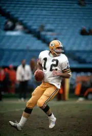 Lynn Dickey Green Bay Packers drops back to pass at an NFL Footba- 1976 Photo