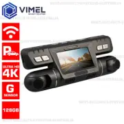 Dual Dash Camera WIFI Wireless Dashcam 4K 128GB Ultra HD 2180P Car Security Taxi