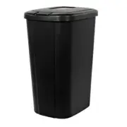 Trash Can Garbage 13 Gallon Bin Touch Lid Spring Loaded Kitchen Black Tall Slim