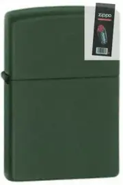 Zippo 221 green matte Lighter + FLINT PACK