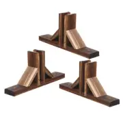 3 Pcs Fence Support Lawn Picket Solid Wood Baby Privacy Feet Base