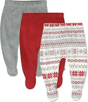 [HonestBaby] Baby 3-Pack Organic Cotton Footed Harem Pants