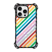 iPhone 16 Pro Bounce Case MagSafe Compatible Rainbow Stripes 45