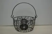 Wire spider web basket halloween / Goth Round 5"W