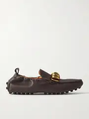 [Tod's] Tod's - Gommino 22l Embellished Leather Loafers - Dark brown - IT41.5 IT 41.5 Brown