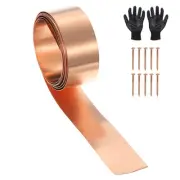 Copper Sheet Roll 2" x 8 Ft 20 Gauge(0.8mm) Thickness DIY (1 Pack, Copper)