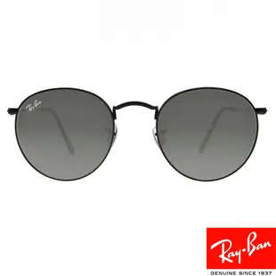 RayBan雷朋 RB3447N 00271-53mm 復古圓框款 ROUND METAL 墨鏡- 金橘眼鏡
