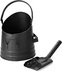 Fireplace Ash Bucket and Shovel, Wood Stove, Fireplace Accessories, Metal, 10" L