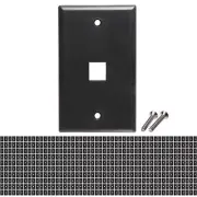 Lot500 Keystone flush Wall face Plate 1/One/Single mount Hole/Jack/Cavity${BLACK
